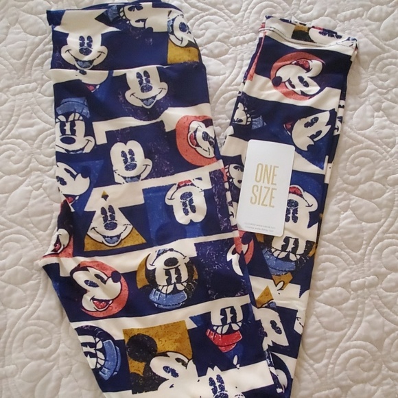 LuLaRoe Pants - NWT OS DISNEY LULAROE LEGGINGS MICKEY AND MINNIE